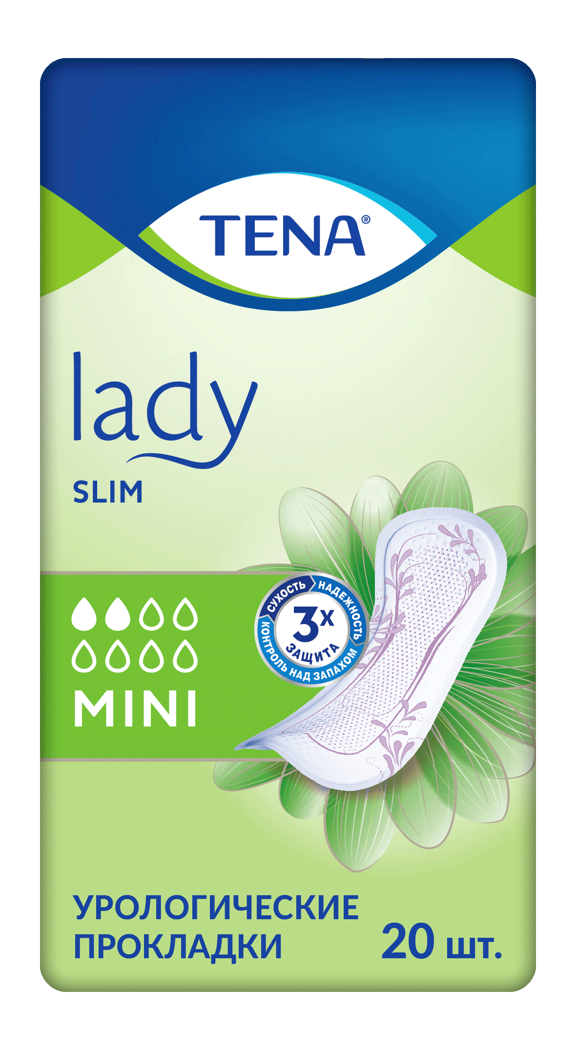TENA Lady Slim Mini, прокладки урологические, 20 шт.