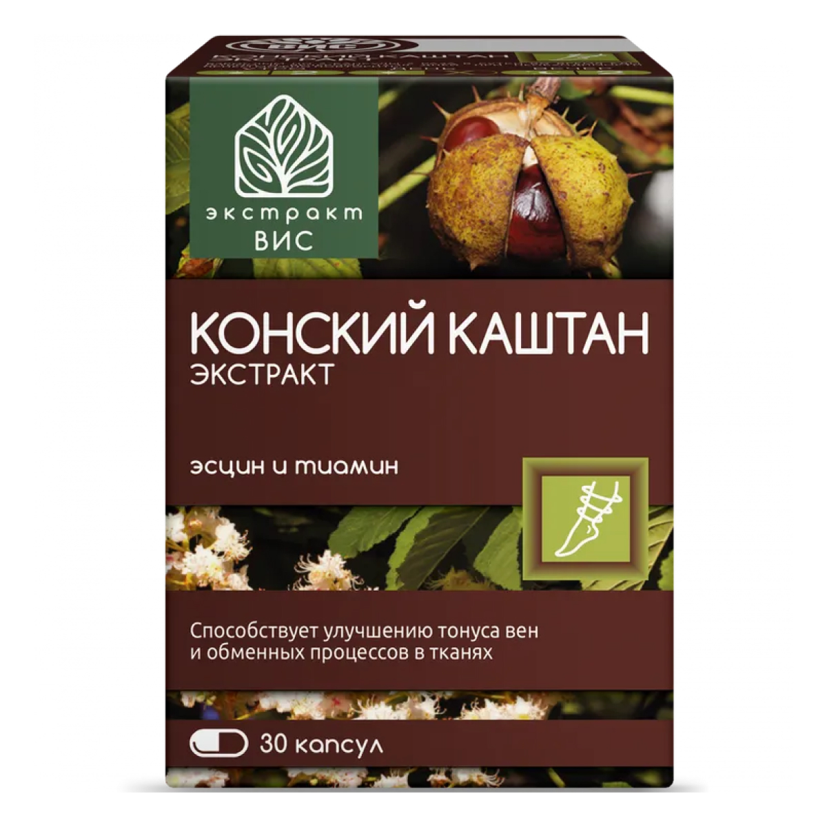 Конский каштан экстракт, капсулы 0.42 г, 30 шт.