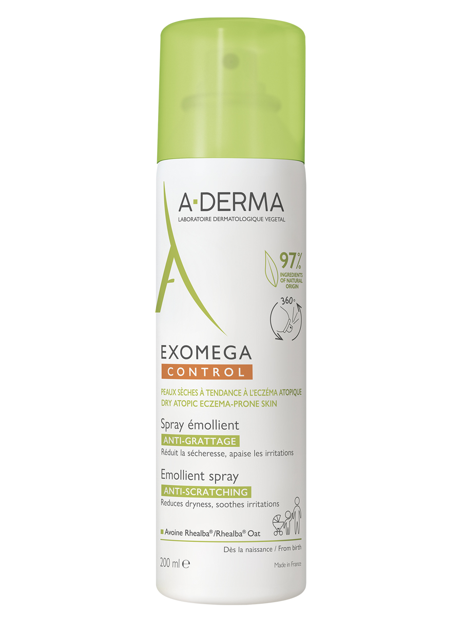 A-Derma Exomega Control спрей-эмолент смягчающий, 200 мл