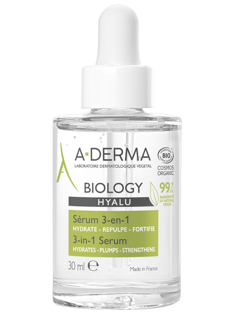 A-Derma Biology Hyalu, сыворотка 3 в 1 для хрупкой кожи, 30 мл