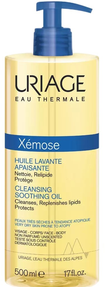 Uriage Xemose масло очищающее успокаивающее, флакон-помпа 500 мл, 1 шт.
