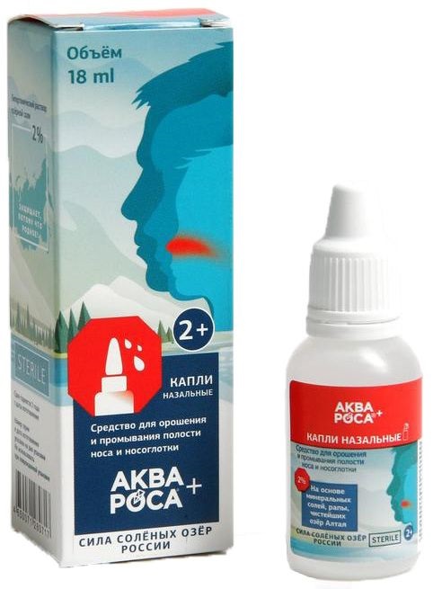 

АкваРоса Капелька, капли назальные 2%, 18 мл