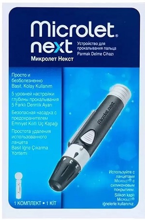 Микролет Некст, устройство для прокалывания пальца глюкометр контур тс без устройства для прокалывания