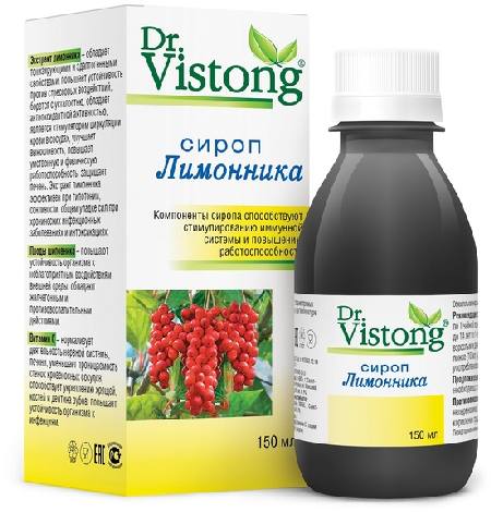 DrVistong сироп лимонника 150 мл 229₽