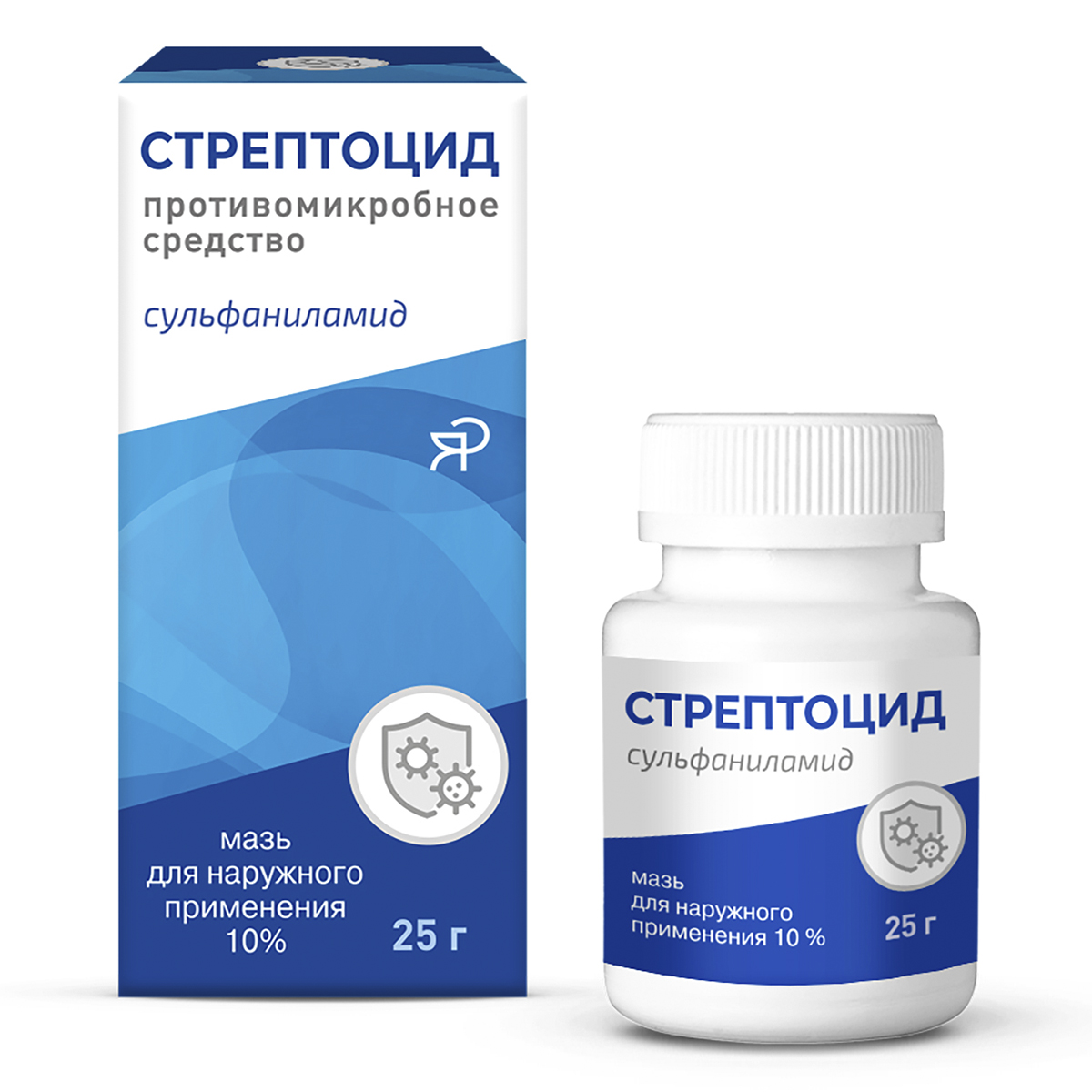 Стрептоцидовая мазь 10%, банка 25 г