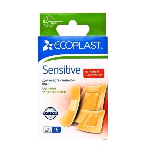 Ecoplast медицинский нетканый Sensitive пластырь №16