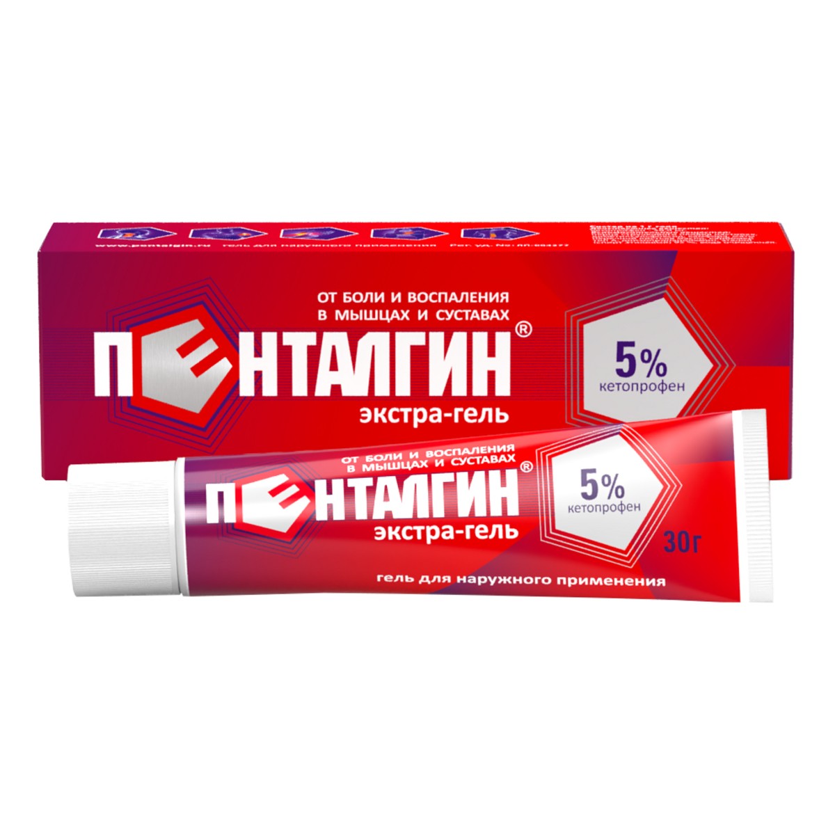 Пенталгин экстра-гель, гель 5% 30 г, 1 шт.