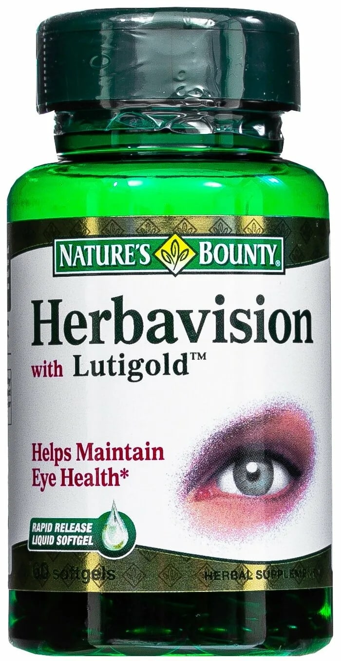 NatureS Bounty Гербавижн и лютиголд капсулы 60 шт 869₽