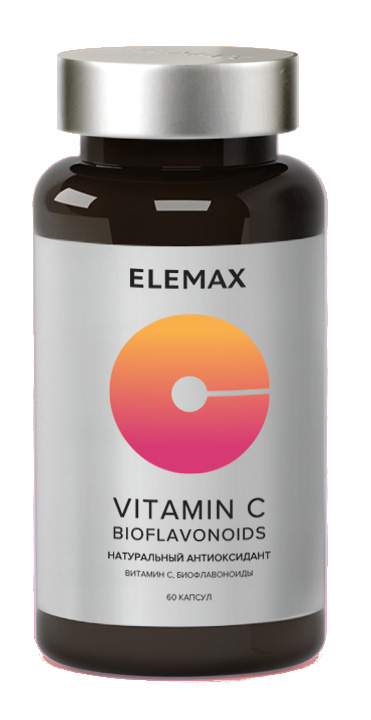 ELEMAX Витамин С биофлавоноиды, капсулы 720 мг, 60 шт. барсучий жир с маслом кедрового ореха и зародышей пшеницы витамин е капсулы 0 4 г 60 шт