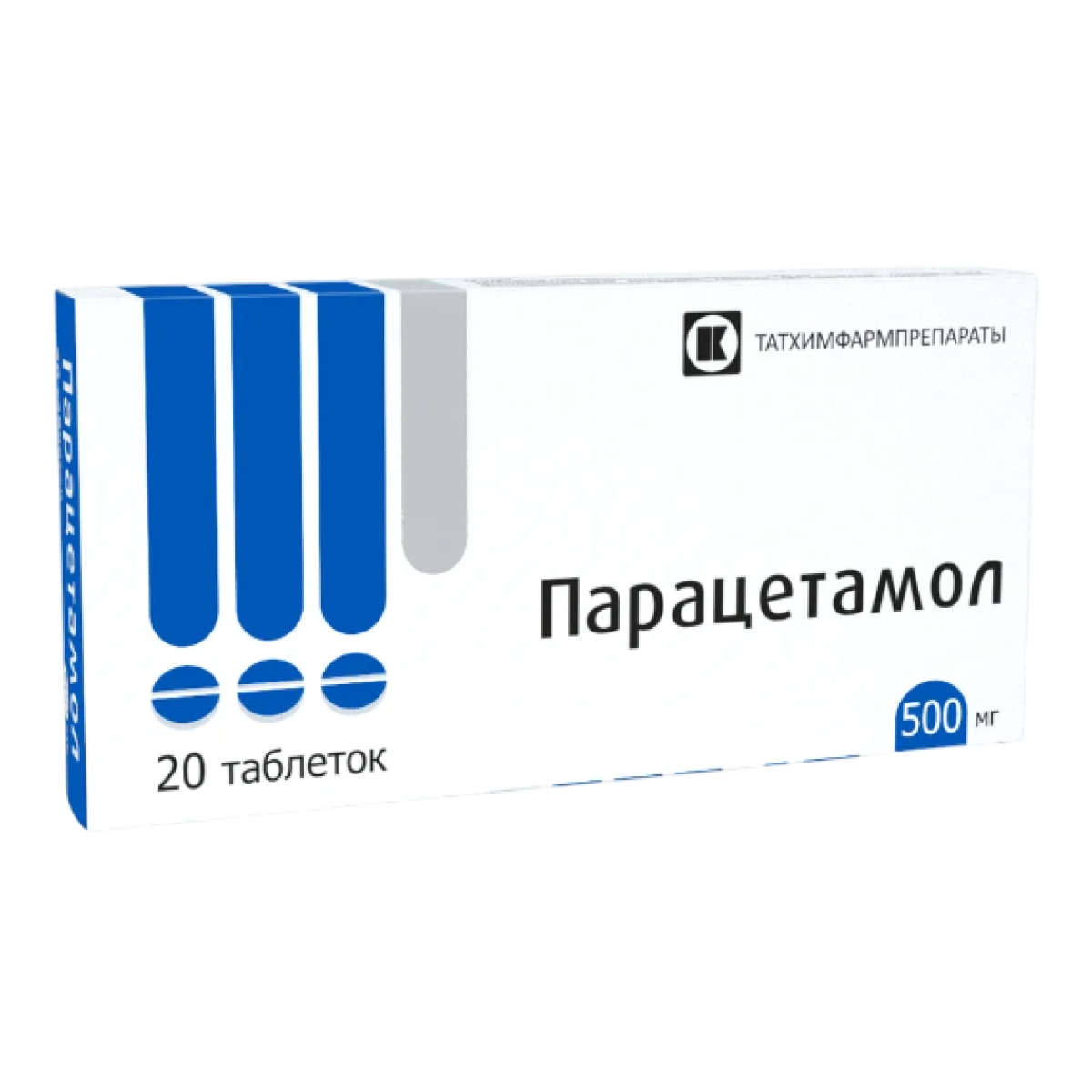 

Парацетамол, таблетки, 500 мг