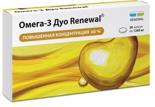 

Омега-3 Дуо Реневал, капсулы 1300 мг, 30 шт.
