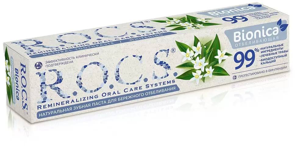 

Rocs Bionica Whitening, отбеливающая зубная паста, 74 г