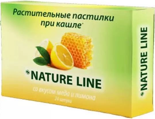 НатурЛайн, леденцы с растительными экстрактами мед-лимон, 24 шт.