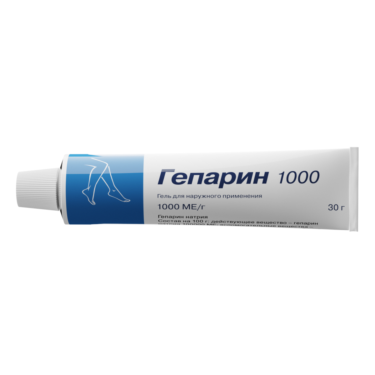 Гепарин 1000, гель для наружного применения 1000 МЕ/г, 30 г