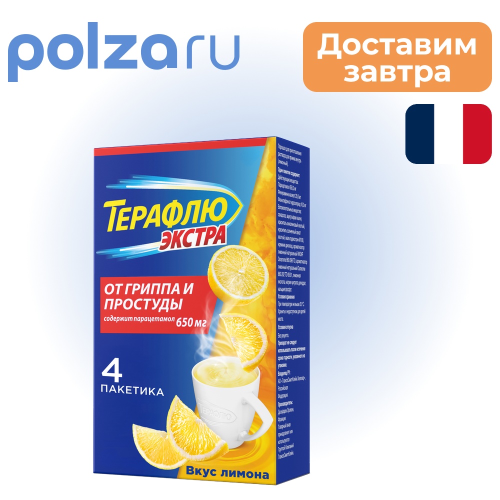 

Терафлю, пакетики, 650 мг