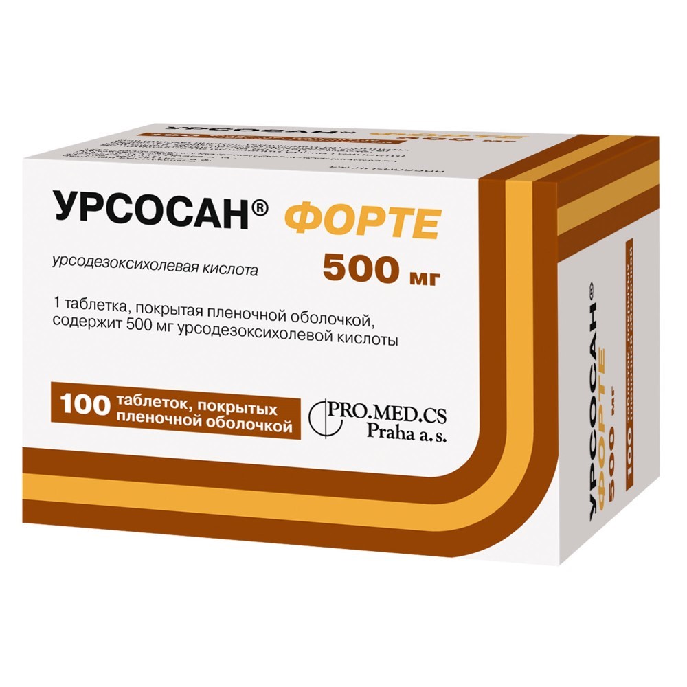 Урсосан Форте, таблетки в плёночной оболочке 500 мг, 100 шт. купить по цене  3 556 руб. в Москве, инструкция, отзывы в интернет-аптеке Polza.ru