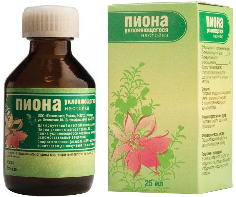 Пиона уклоняющегося настойка 25 мл