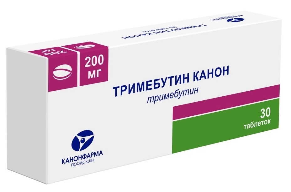 Тримебутин Канон, таблетки 200 мг, 30 шт. бикалутамид канон таблетки п о плен 50мг 30шт