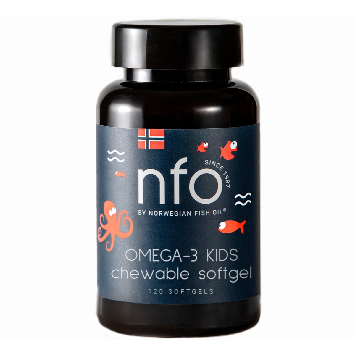 NFO Омега-3 с витамином D, жевательные капсулы 120 шт.