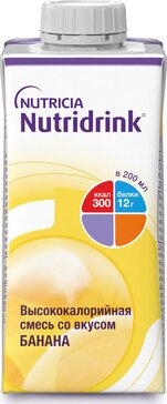 Специализированное лечебное питание Nutridrink (Нутридринк) со вкусом банана, 200 мл