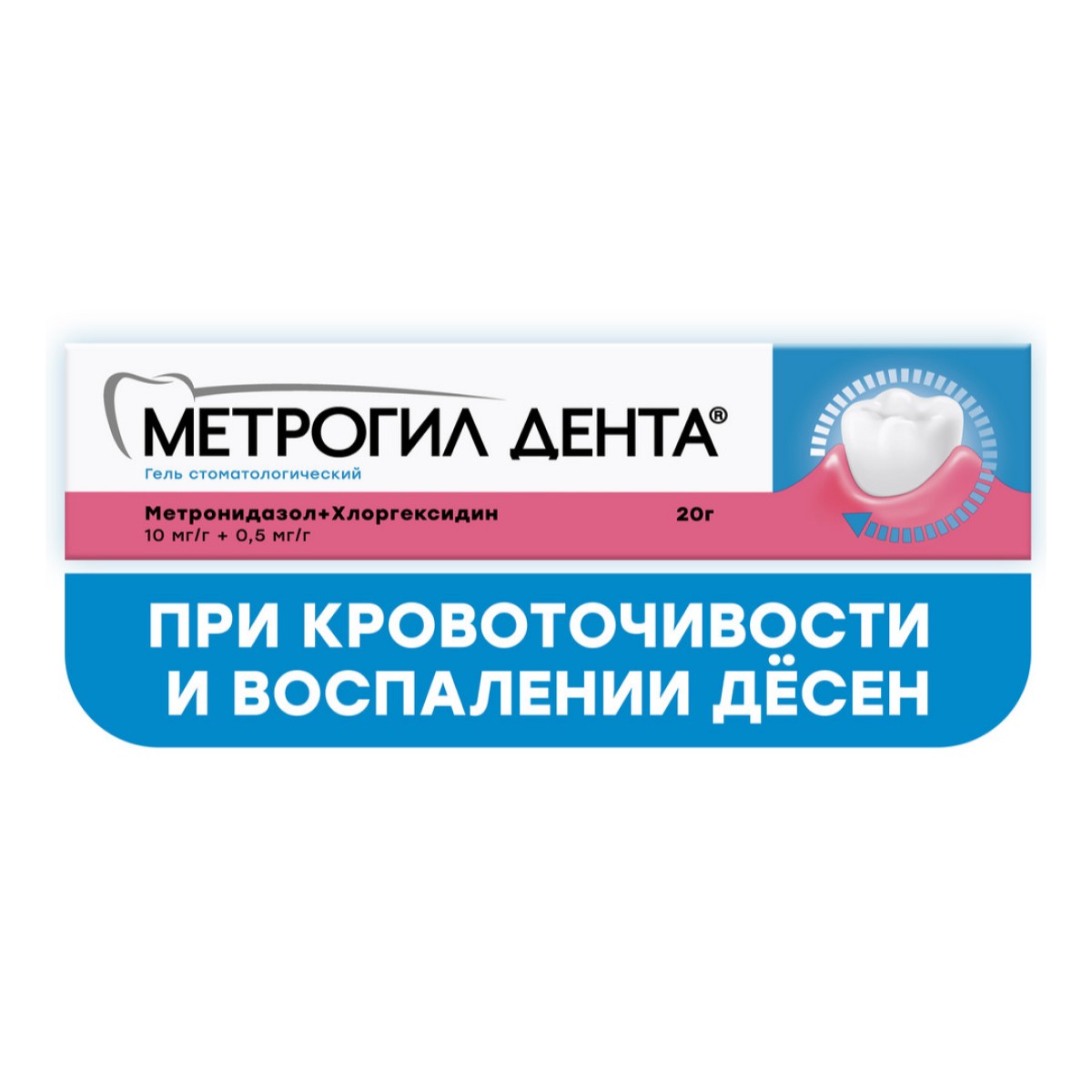 Метрогил Дента, гель стоматологический, 20 г