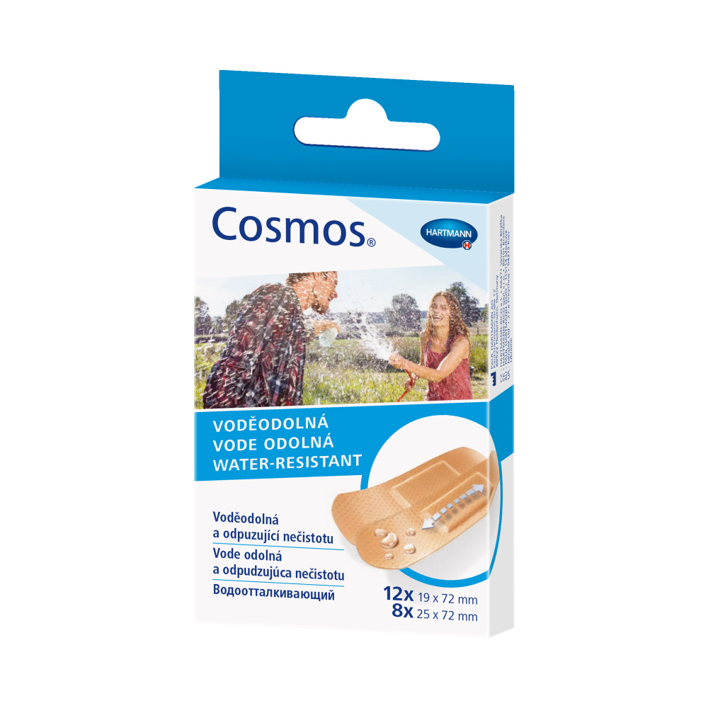 Cosmos Water-resistant, пластырь водоотталкивающий (2 размера), 20 шт.