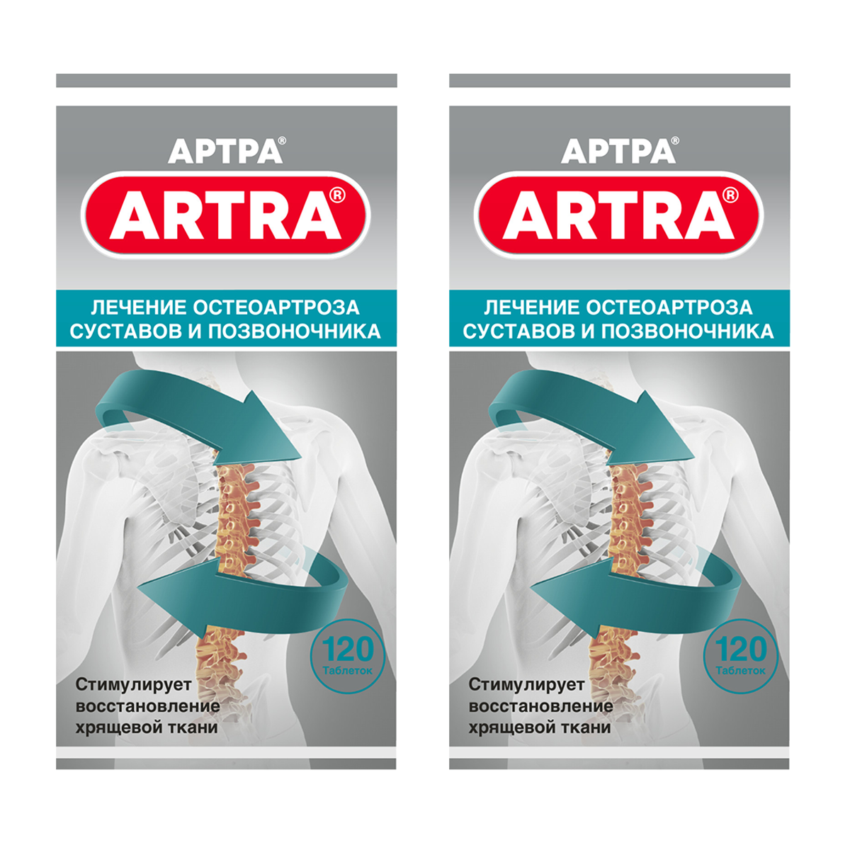 

Набор 2уп Артра таблетки 500+500мг 120шт