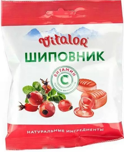 Виталор, карамель (шиповник и витамин С), 60 г