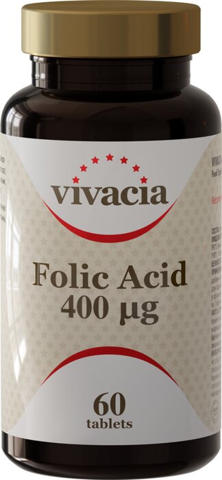 Фолиевая кислота 400 мкг таб 60 шт Vivacia (Вивация)