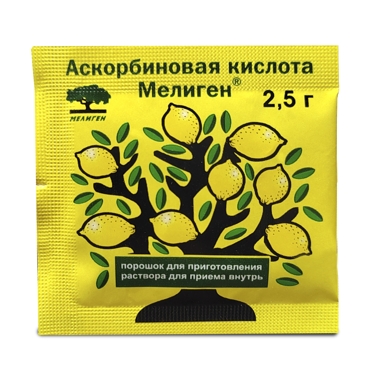 Аскорбиновая кислота Мелиген, порошок пакетик 2.5 г, 1 шт.