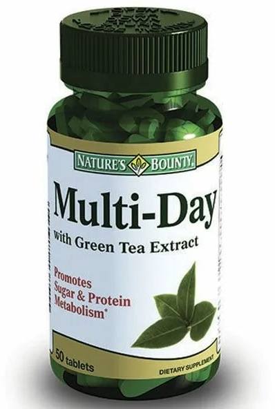 

Nature'S Bounty Мультидэй с экстрактом зеленого чая, таблетки, 50 шт.