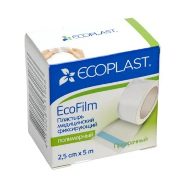 Ecoplast пластырь мед фикс полимер Ecofilm 2,5x5м пластырь на полимерной основе №1