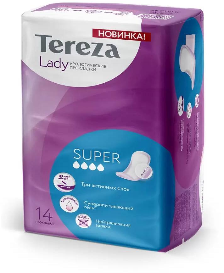

TerezaLady Super, прокладки урологические, 14 шт.