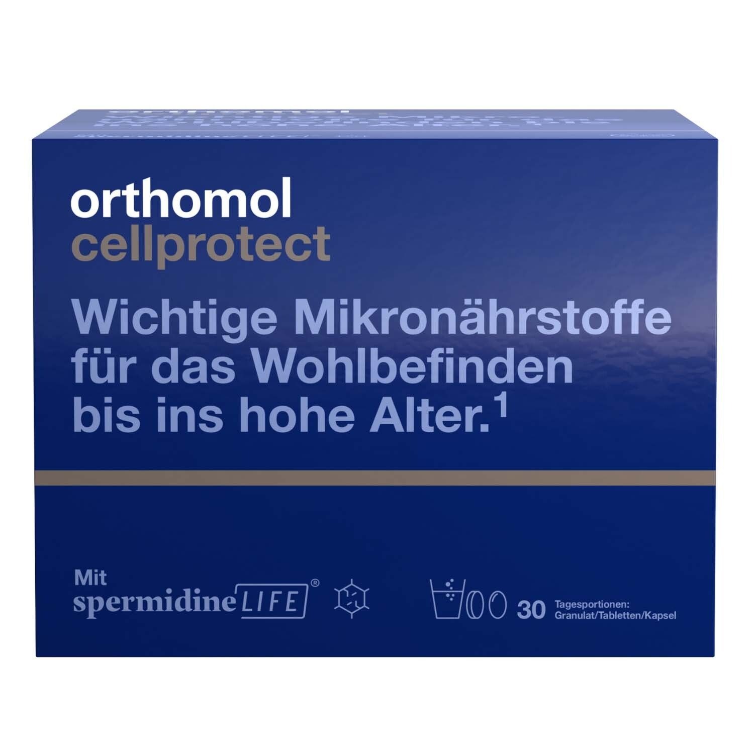 Ортомол Селпротект (Orthomol Cellprotect) 30 саше с порошком + 90 таблеток + 30 капсул