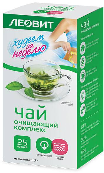 Чай зеленый очищающий Худеем за неделю, 25 пакетиков
