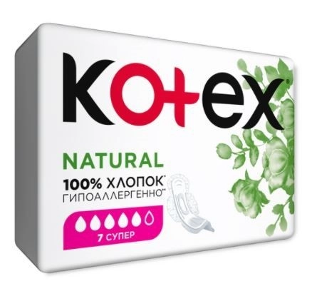 Kotex Natural Супер, прокладки, 7 шт.