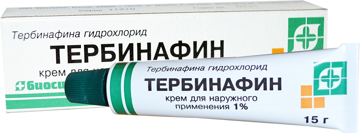 Тербинафин, крем 1% (Биосинтез), 15 г тербинафин таб 250мг 14