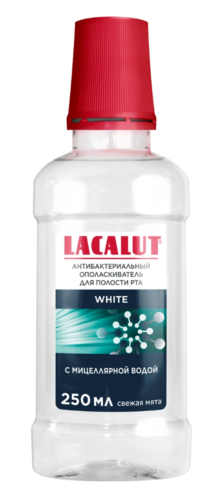 Лакалют White, ополаскиватель для полости рта, 250 мл lacalut антибактериальный ополаскиватель для полости рта sensitive 500 мл