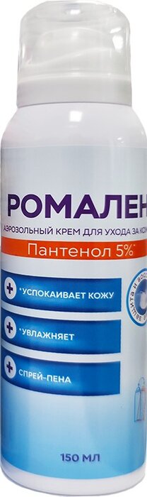 Ромален Пантенол 5% аэрозольный крем-пена для ухода за кожей лица и тела 150 мл