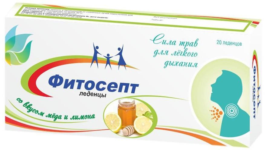 

Фитосепт, леденцы (мед/лимон), 20 шт.