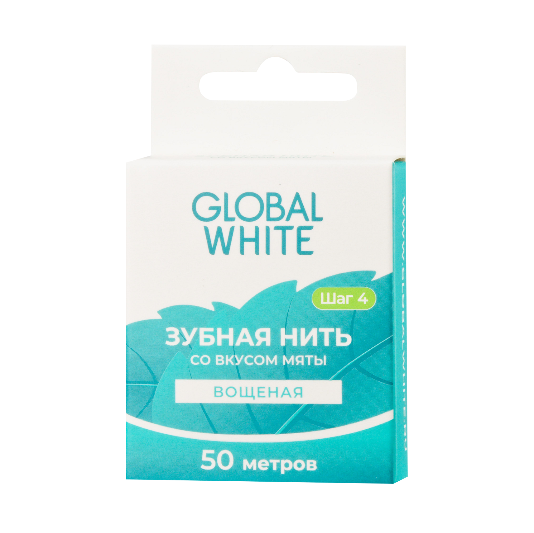 

Global White, зубная нить со вкусом мяты, 50 м
