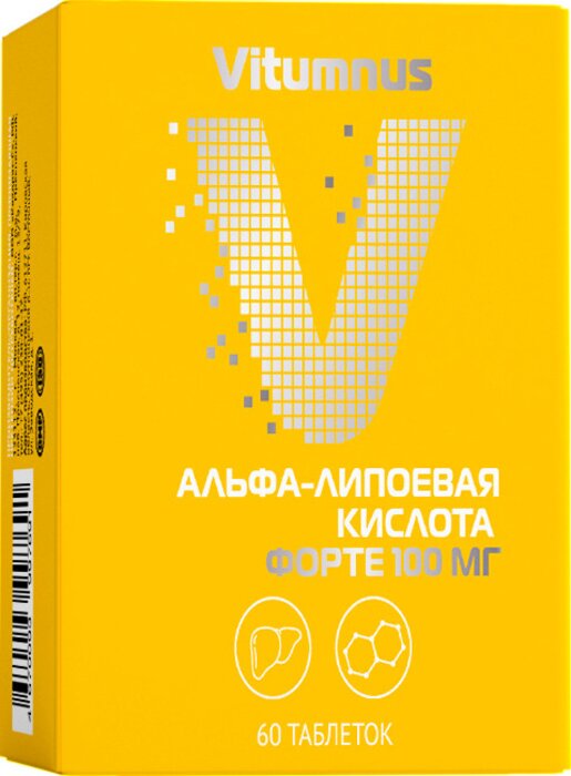 Vitumnus Альфа-липоевая кислота Форте 100 мг таб 60 шт