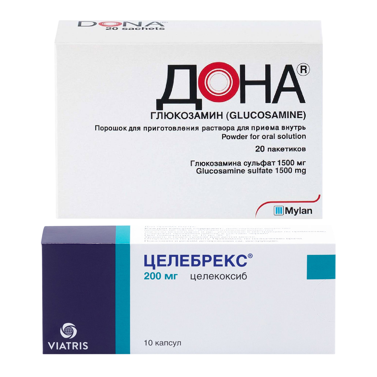 

Набор Дона порош 1500мг 20шт и Целебрекс капс 200мг 10шт