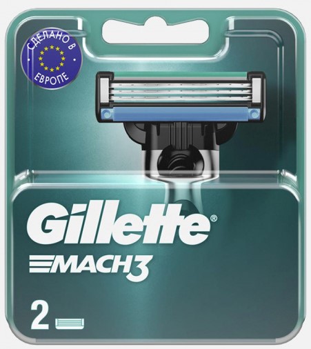 Gillette Mach3, кассеты для станков, 2 шт.