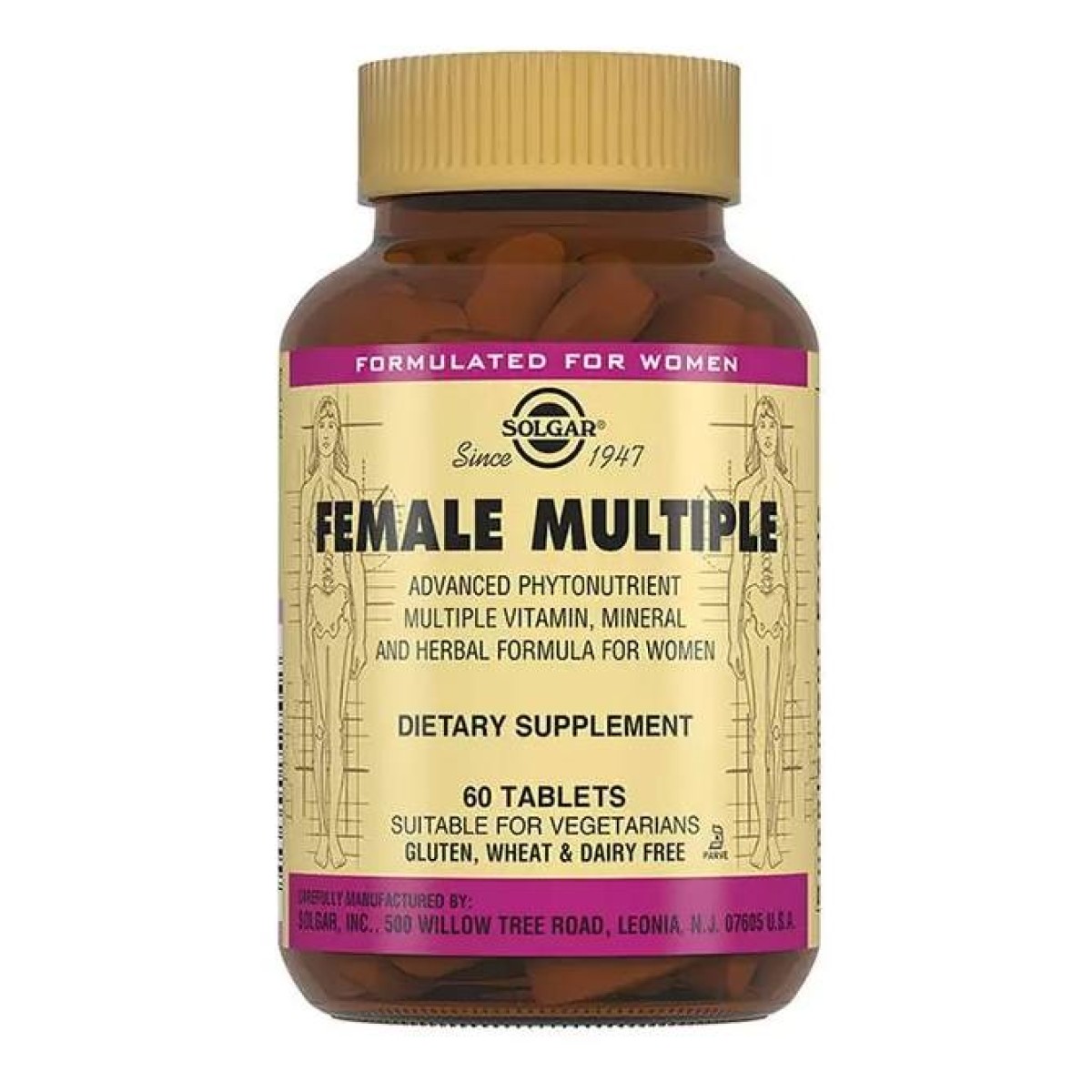 Солгар Мультивитаминный и минеральный комплекс для женщин таблетки 60 шт 3218₽