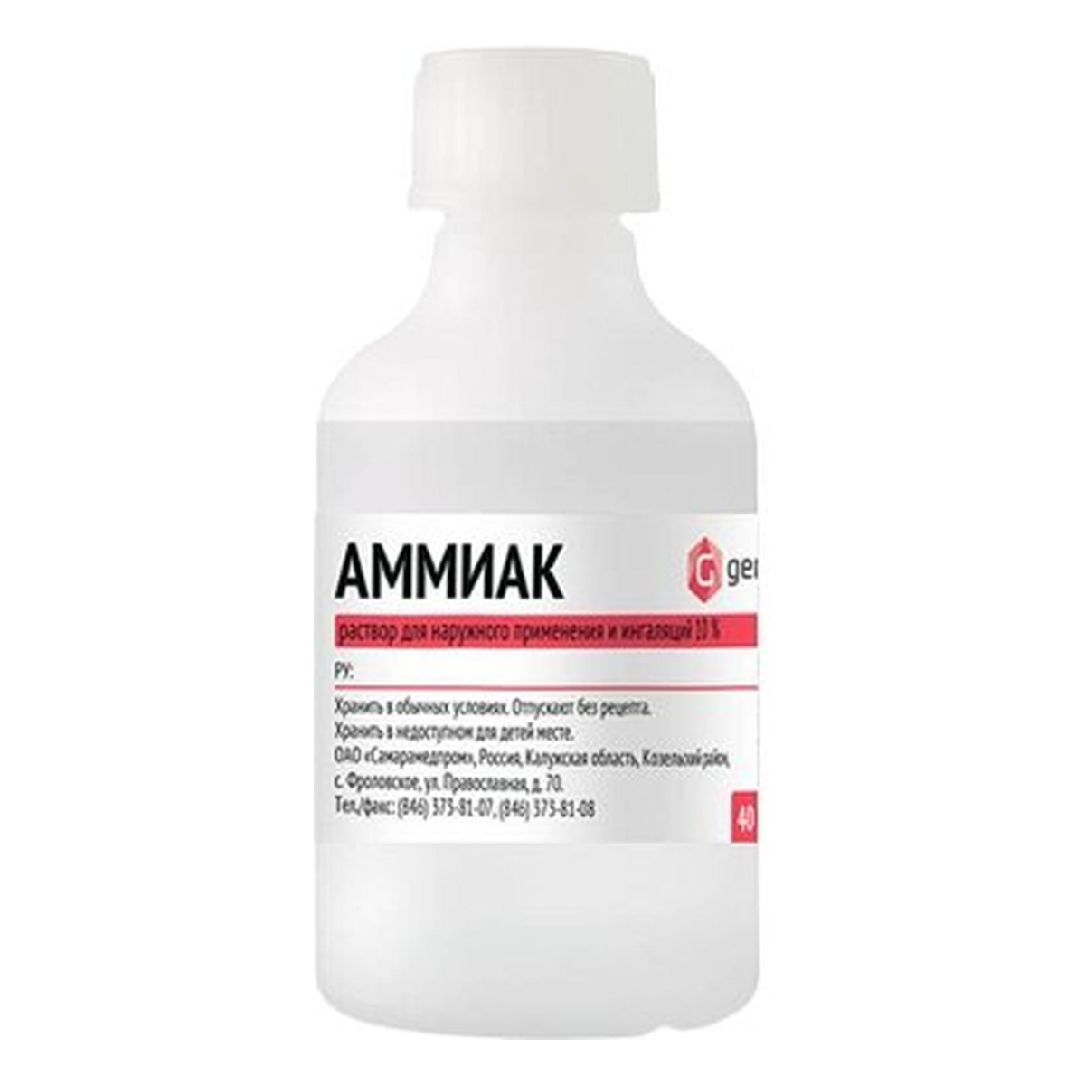 Аммиак, раствор 10 %, 40 мл