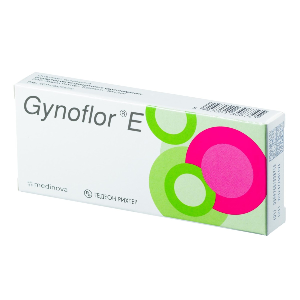 Гинофлор Э, таблетки вагинальные, 6 шт.