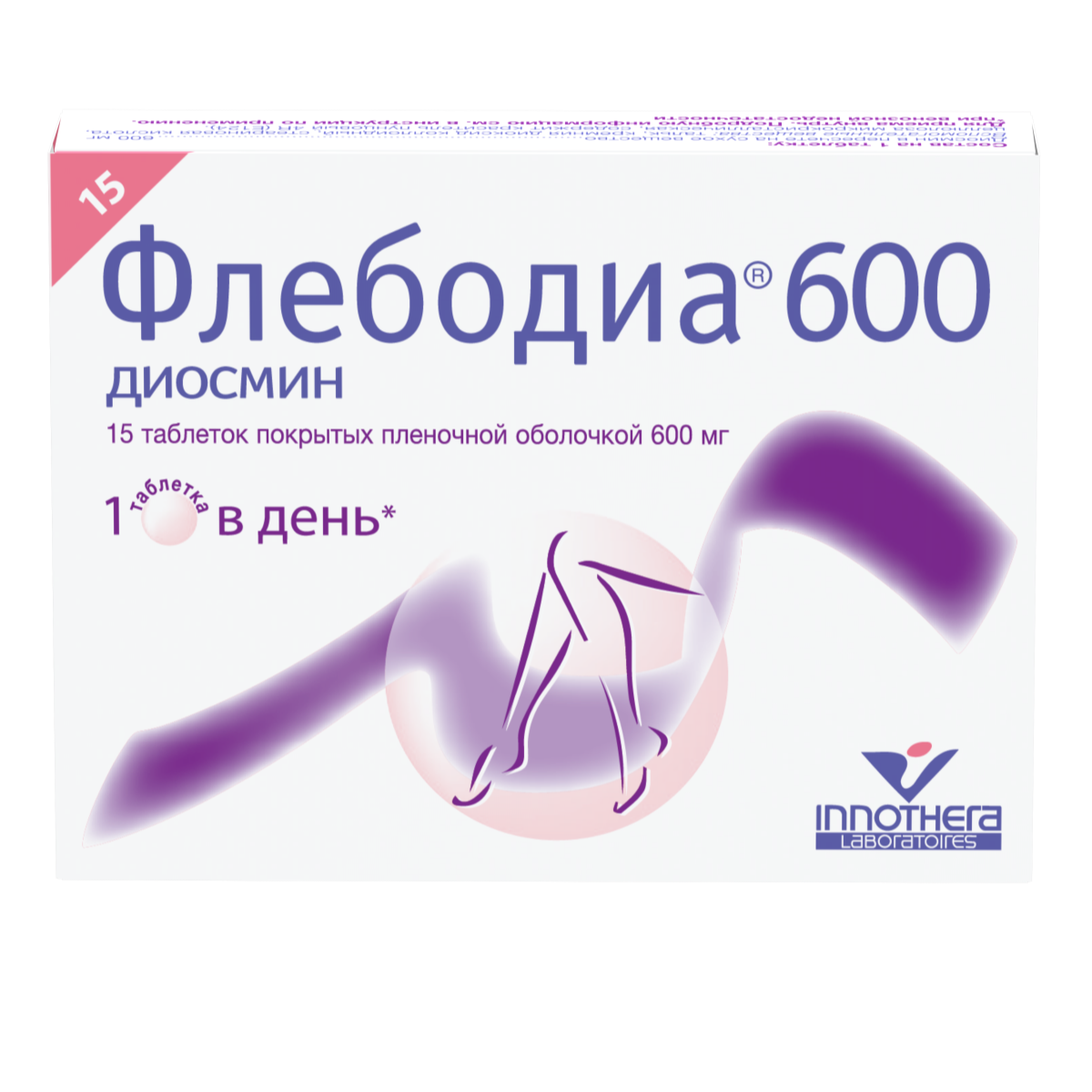 

Флебодиа 600, таблетки покрыт. плен. об. 600 мг, 15 шт.