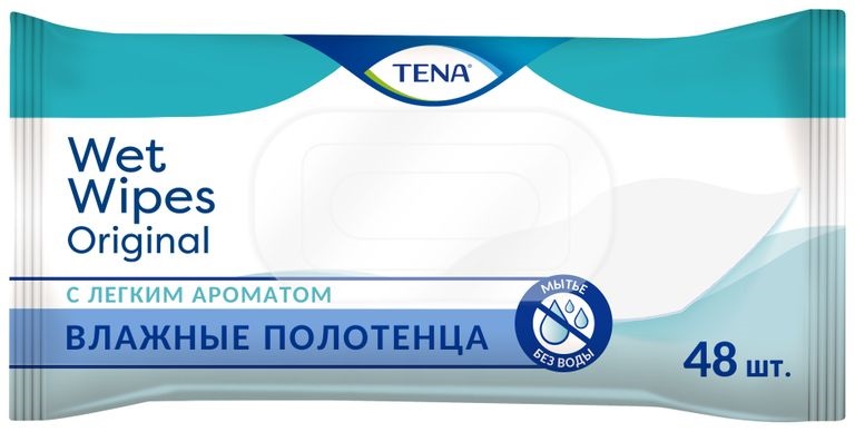Тена Wet Wipes Original полотенца влажные х48 310₽