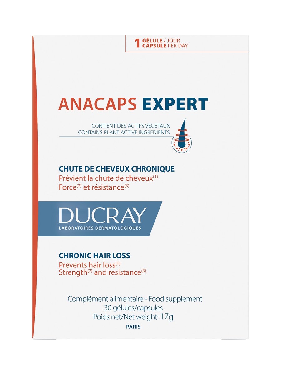 Ducray Anacaps Expert, капсулы для волос и кожи головы, 30 шт.